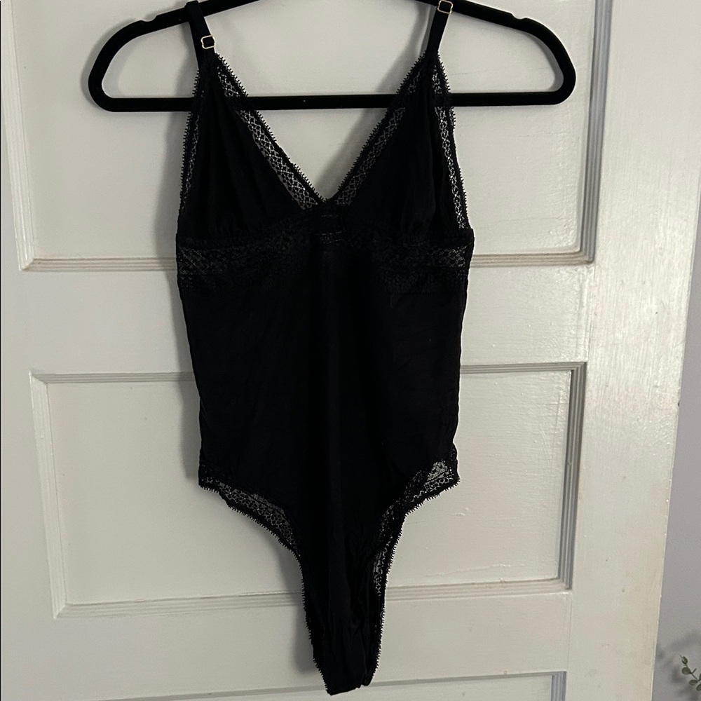 Victoria's Secret Black Lace Trim Tank